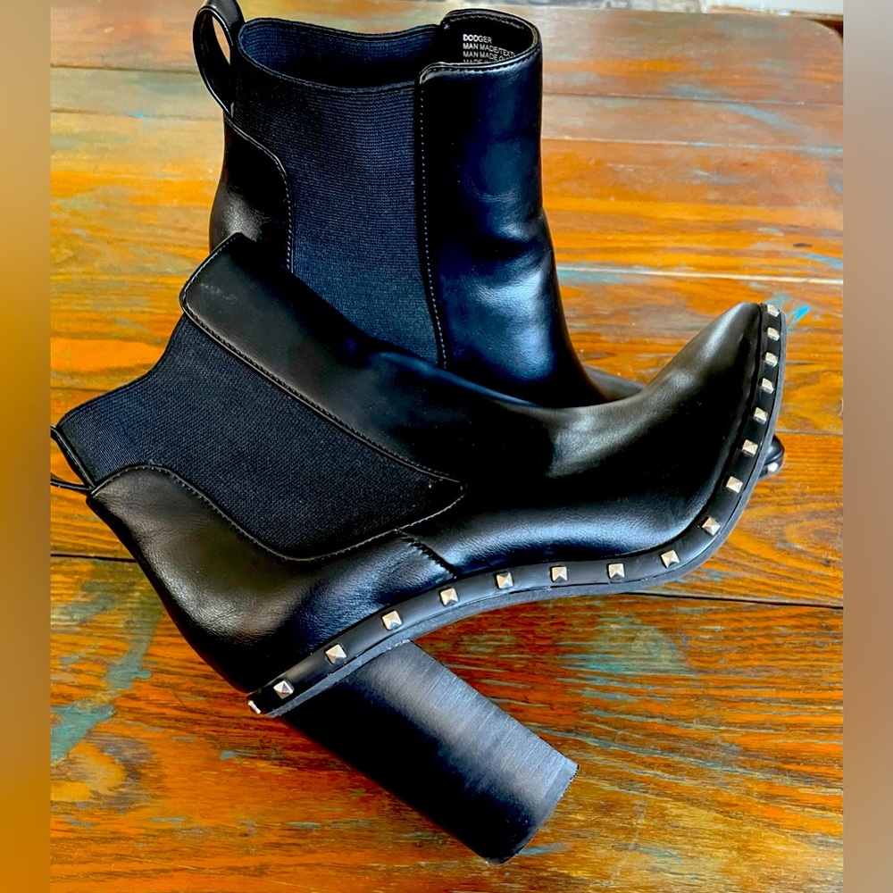 Charles by Charles David Women's Dodger Studded Stacked Heel Ankle Bootie